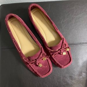 Women’s Michael Kors Suede Burgundy Loafers - Size 6